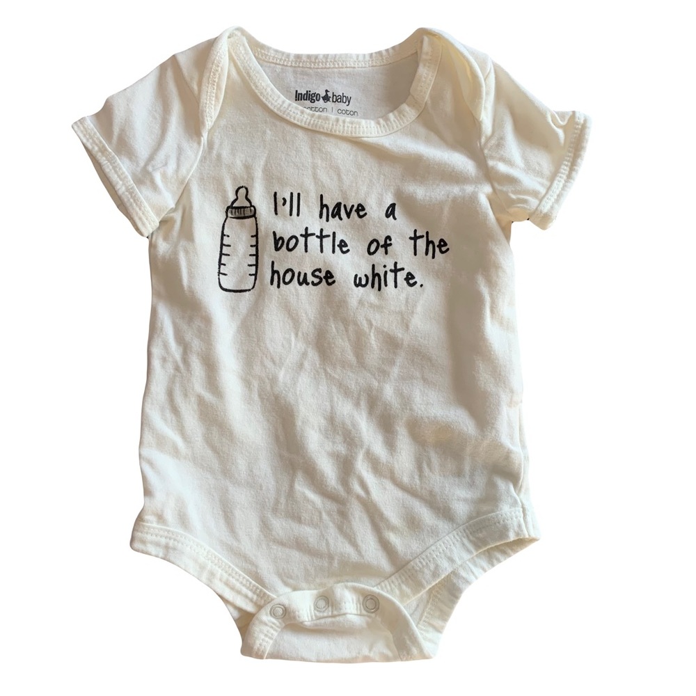 3-6 month Indigo Baby Bodysuit